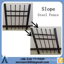 Powder coating 19mm by 19mm pickets metal slope steel fence